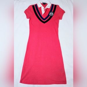 COPY - Ralph Lauren Sport Women's Pink Cotton Polo Shirt Dress Crest Emblem Log…